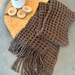 Chocolate Waffle scarf - hand woven