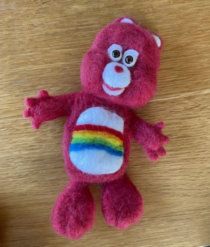 Felted Care Bear