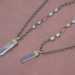 crystal bullet with cubic zirconia link chain drops