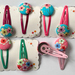 Fabric covered button hairclips