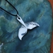 Sterling Silver 925 ~ Whale tail~ Ocean lovers pendant on black cord