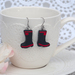 Red Band Gumboot Earrings