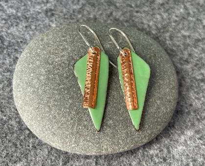 Fantail & Co Copper & Enamel Earrings - [#519]