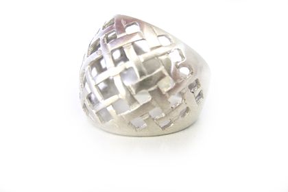 Wharariki Flax Woven Silver Ring - W O V E N  - R I N G