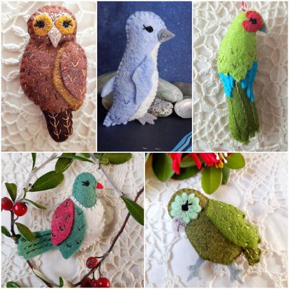 Native bird (decoration or felt toy)