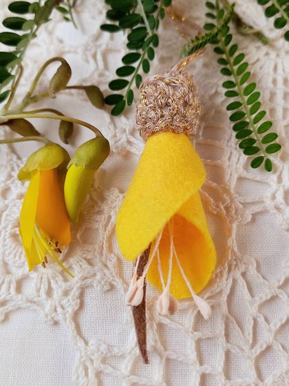 Kowhai flower Christmas decoration