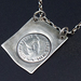 Sterling silver sixpence necklace