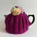 Retro Style Tea Cosy - Hand Knitted - Hand Crocheted