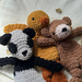 Crochet Panda Lovey Toy 