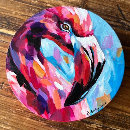 Original Flamingo Painting 