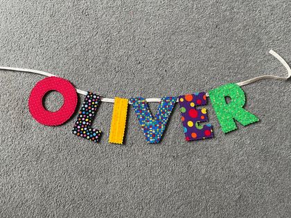 Name Banner Personalised for Baby Nurseries and Kids Rooms