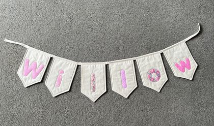 Name Banner Personalised for Baby Nurseries and Kids Rooms