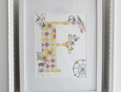 'F' alphabet print