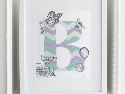 'B' alphabet print