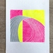 Cutting shapes (2). Lino print.