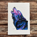 MINI PRINT ~ Galaxy Wolf