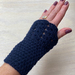 Fabulous Navy Blue Pure Wool Wristwarmers/Fingerless Gloves 