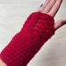 Fabulous Red Pure Wool Wristwarmers/Fingerless Gloves 