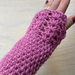 Fabulous Mid Pink Pure Wool Wristwarmers/Fingerless Gloves 