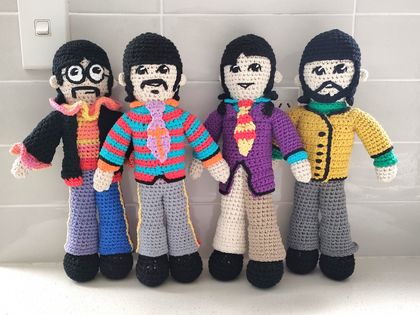 Hand Crocheted Beatles Set