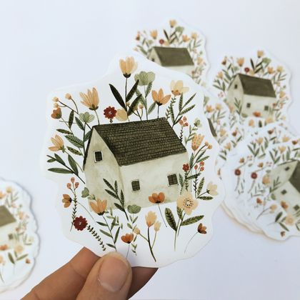 Floral Cottage Sticker