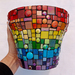 Medium Sized Mosaic Planter - Rainbow PRIDE