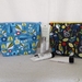 Quilted Cotton Kiwi Birds Make Up Bags