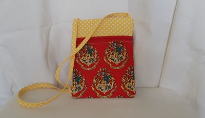 Small Across the Body Bag in Harry Potter Crest fabric