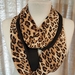 Infinity Scarf Leopard Print with Black Contrast 