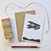 Hand-Printed Greeting Card – Tiger Moth Aeroplane