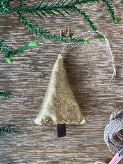 Handmade Christmas Decoration -Gold Tree