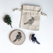 Hand carved bird rubber stamp - Tui