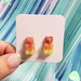 Pink Lemondade Gummy Bear Earring Studs