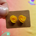 Yellow Rose Stud Earrings