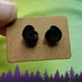 Black Rose Stud Earrings