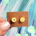 Gem Lemon Slice Stud Earrings