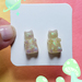 Greenie Purple Gummy Bear Stud Earrings