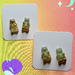 Greenie Gold Gummy Bear Earring Studs