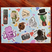 The Mighty boosh handmade sticker sheet