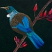 Tui on harakeke - fine art print (A3)