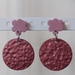 Abstract Pink and Copper Earrings