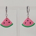 Mini Watermelon Slice Huggie Earrings