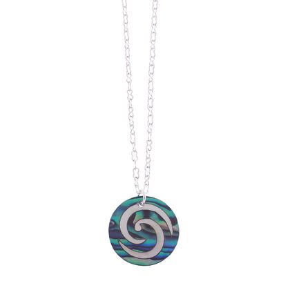 Paua Open Koru Necklace