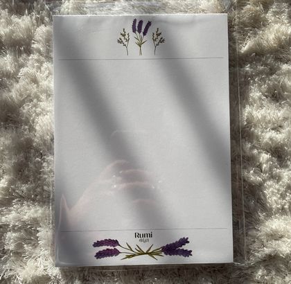 Lavender notepad A5 - High quality of paper 50 pages