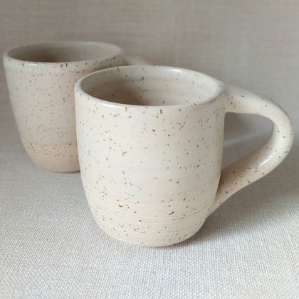Ceramic Mug Speckled White