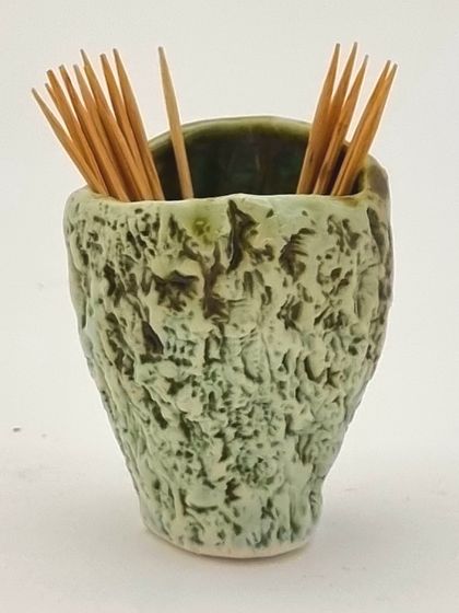 Pottery Mini Vase/Toothpicks Holder