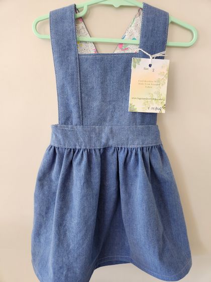 Denim Pinafore - Size 3yrs