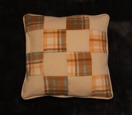 Wool Patchwork Cushion Cover