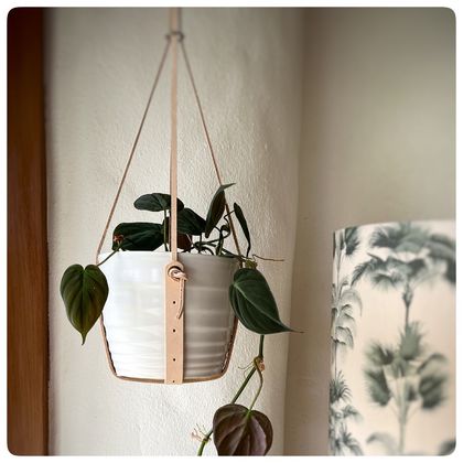 Small leather plant hanger 