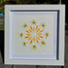 Sunburst pressed petal original artwork 15cm x 15cm